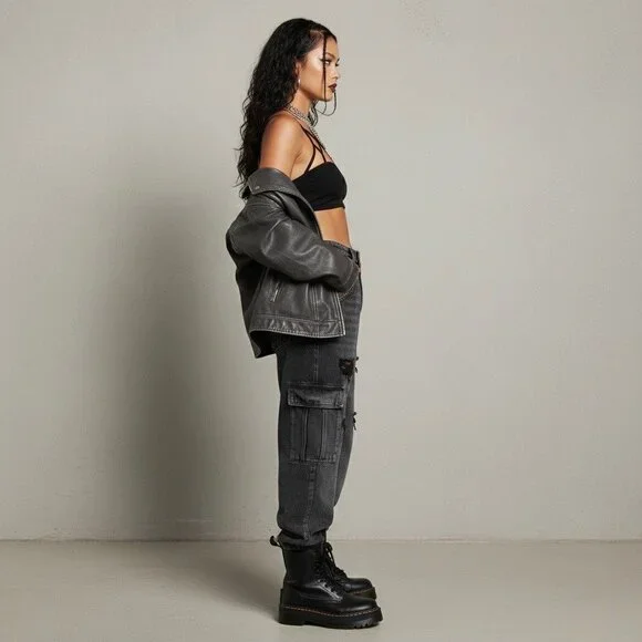 NWT Black Strappy Bralette Crop Top | Baddie Grunge Fairy Streetwear Whimsigoth - Picture 5 of 16